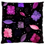 Purple and pink flowers  Large Cushion Case (One Side)