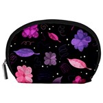 Purple and pink flowers  Accessory Pouches (Large) 