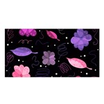 Purple and pink flowers  Satin Shawl