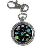 Blue and green flowers  Key Chain Watches