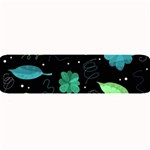 Blue and green flowers  Large Bar Mats