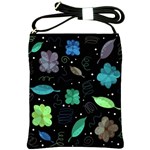 Blue and green flowers  Shoulder Sling Bags