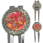 Beautiful floral design 3-in-1 Golf Divots