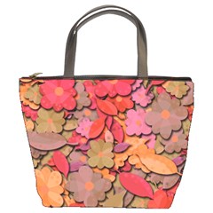 Beautiful floral design Bucket Bags from ArtsNow.com Front
