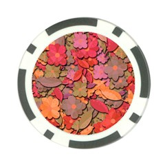 Beautiful floral design Poker Chip Card Guards (10 pack)  from ArtsNow.com Front