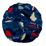 Ocean Large 18  Premium Flano Round Cushions