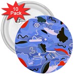 Sea 3  Buttons (10 pack) 