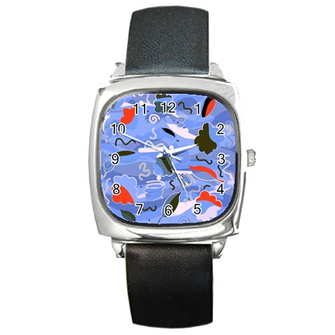 Sea Square Metal Watch from ArtsNow.com Front