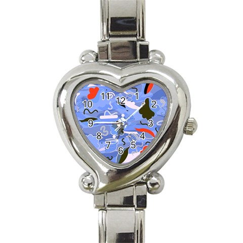 Sea Heart Italian Charm Watch from ArtsNow.com Front