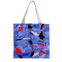 Sea Zipper Grocery Tote Bag from ArtsNow.com Front