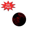 Abstraction Textures Black Red Colors Circles 1  Mini Magnets (100 pack) 