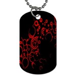 Abstraction Textures Black Red Colors Circles Dog Tag (Two Sides)