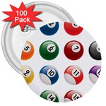 Billiards 3  Buttons (100 pack) 