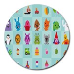 Animals Monster Music Round Mousepads