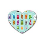 Animals Monster Music Heart Coaster (4 pack) 