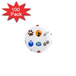 Cat Mouse Dog 1  Mini Magnets (100 pack) 