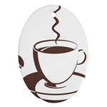 Coffee Beans Oval Ornament (Two Sides)