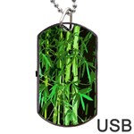 Bamboo Pattern Tree Dog Tag USB Flash (One Side)