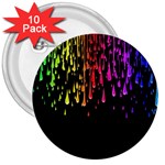 Color Rainbow 3  Buttons (10 pack) 