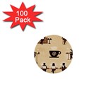 Coffee Ofice Work Commmerce 1  Mini Buttons (100 pack) 
