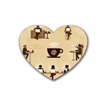 Coffee Ofice Work Commmerce Heart Coaster (4 pack) 