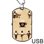 Coffee Ofice Work Commmerce Dog Tag USB Flash (One Side)