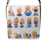 Cute Baby Picture Funny Flap Messenger Bag (L) 