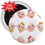 Cute Baby Picture 3  Magnets (100 pack)