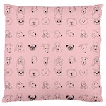 Dog Pink Standard Flano Cushion Case (Two Sides)