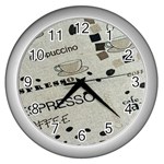 Coffe Cup Wall Clocks (Silver) 