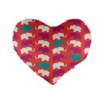 Elephant Standard 16  Premium Heart Shape Cushions
