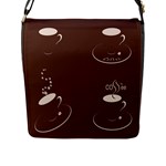 Four Coffee Cups Flap Messenger Bag (L) 