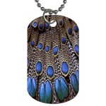 Feathers Peacock Light Dog Tag (Two Sides)