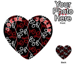 Elegant red and white pattern Playing Cards 54 (Heart)  from ArtsNow.com Front - Joker2