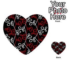 Elegant red and white pattern Playing Cards 54 (Heart)  from ArtsNow.com Back