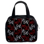 Elegant red and white pattern Classic Handbags (2 Sides)