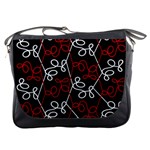 Elegant red and white pattern Messenger Bags