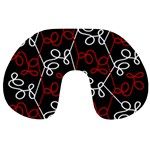 Elegant red and white pattern Travel Neck Pillows