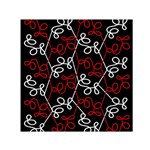 Elegant red and white pattern Small Satin Scarf (Square)