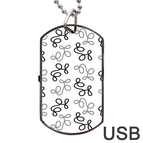 Gray elegance  Dog Tag USB Flash (One Side) from ArtsNow.com Front