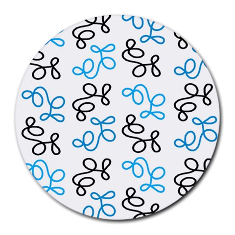 Blue elegance  Round Mousepads from ArtsNow.com Front