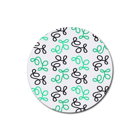 Green elegance Rubber Round Coaster (4 pack)  from ArtsNow.com Front