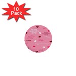 Happy Valentines Day 1  Mini Buttons (10 pack) 