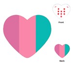 Pink Blue Three Color Playing Cards (Heart) 