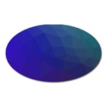 Polyart Dark Blue Purple Pattern Oval Magnet