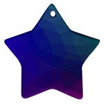 Polyart Dark Blue Purple Pattern Star Ornament (Two Sides) 