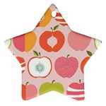 Pink Delicious Organic Canvas Ornament (Star) 