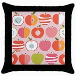 Pink Delicious Organic Canvas Throw Pillow Case (Black)