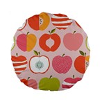 Pink Delicious Organic Canvas Standard 15  Premium Round Cushions