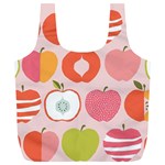 Pink Delicious Organic Canvas Full Print Recycle Bags (L) 